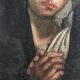 Virgin Mary painting on canvas from the 17th century anonymous 49 cm by 38 cm Italian school