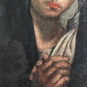 Virgin Mary painting on canvas from the 17th century anonymous 49 cm by 38 cm Italian school