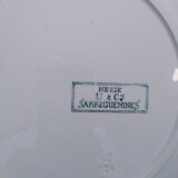 Assiette plate terre de fer Sarreguemines Neige