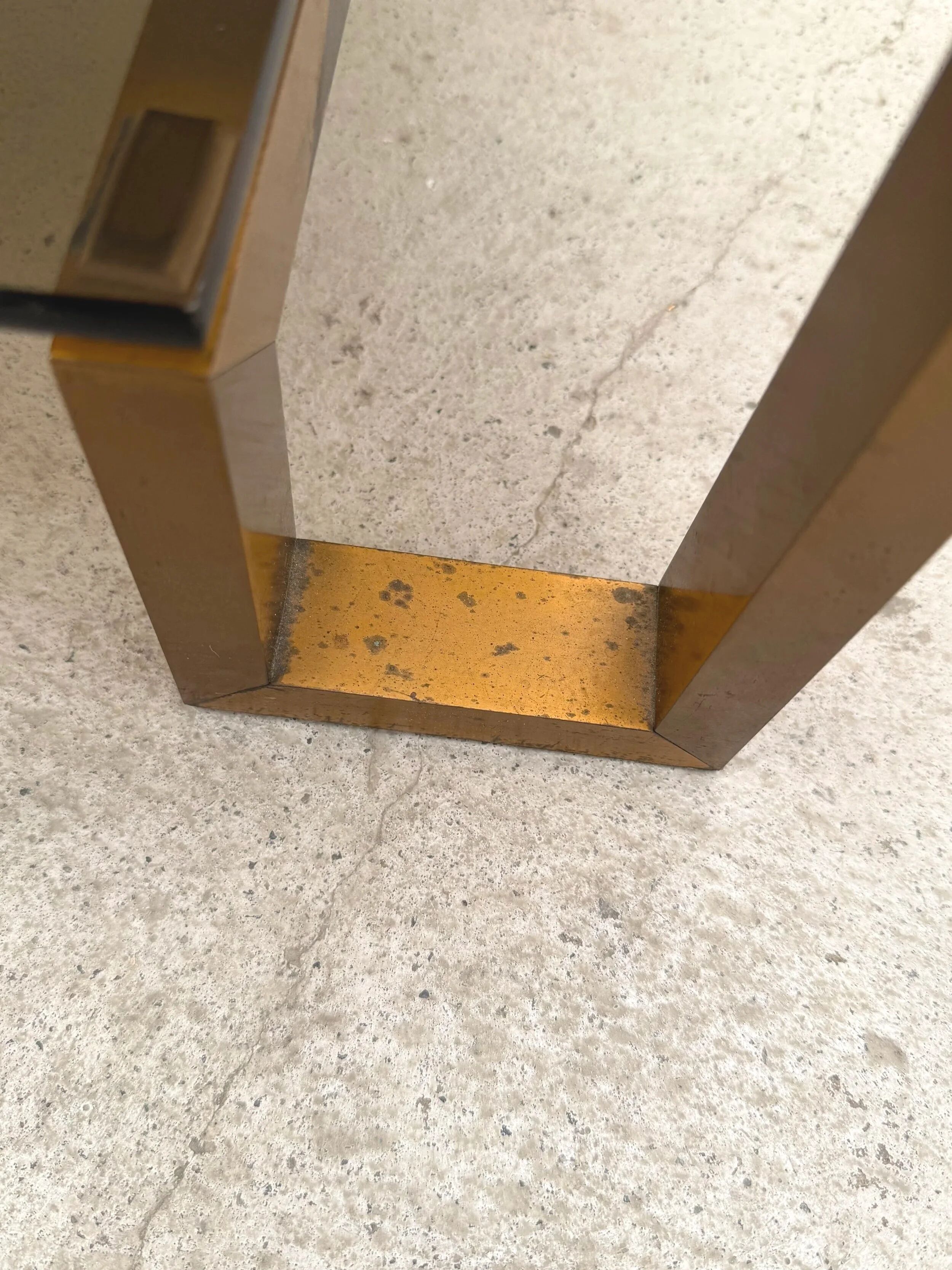 Metal and glass coffee table, 1970