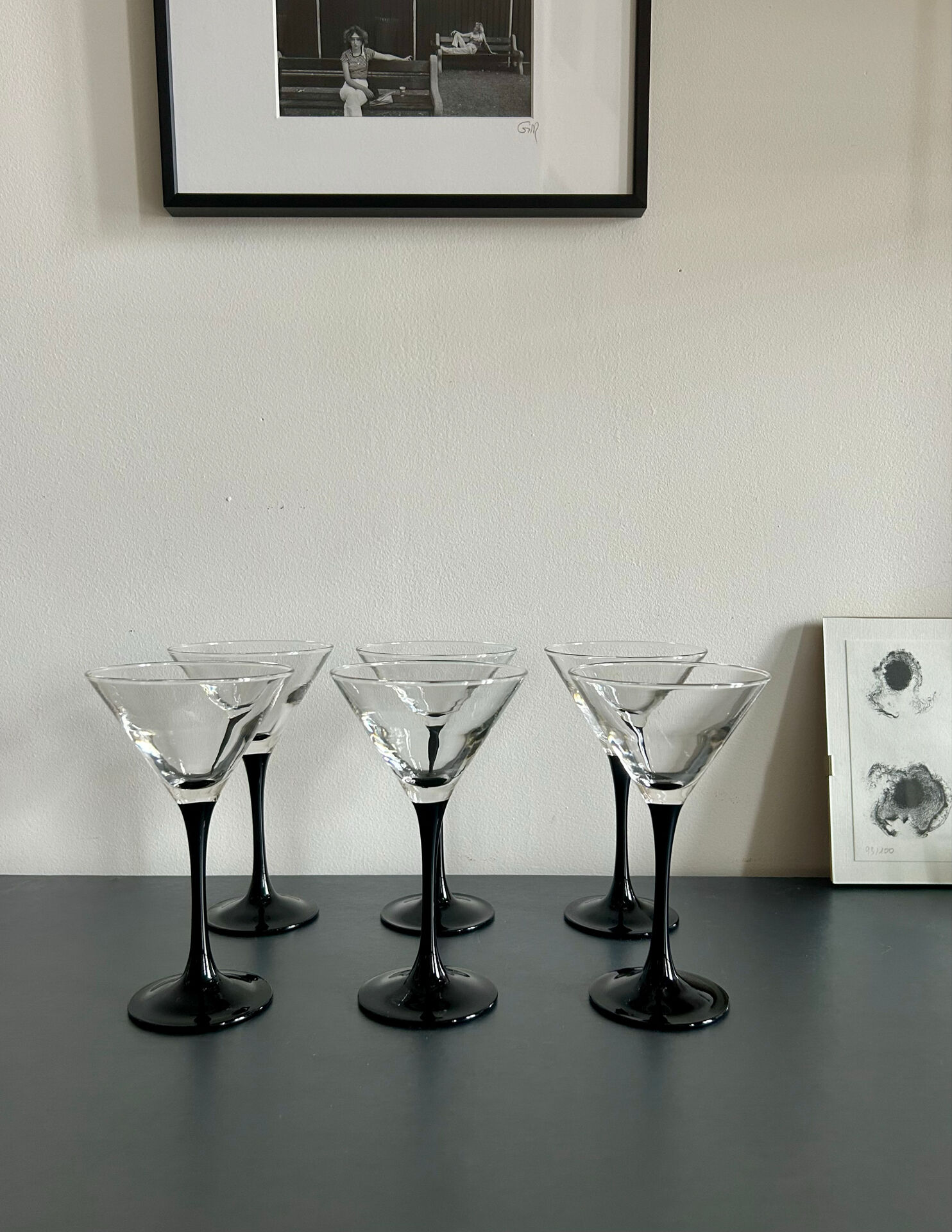Domino cocktail glasses by Luminarc France