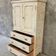 Armoire ancienne française brocante blanche avec tiroirs 83x148 cm