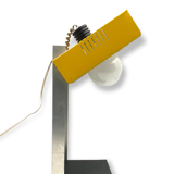 Space age yellow cubic table lamp, Italy 1970s