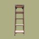 Antique workshop furniture, industrial shelving