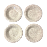 Lot de 4 assiettes creuses mouchetées