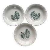 Trio d’assiettes palmes Digoin