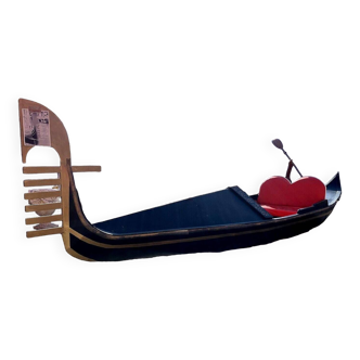 Venetian parade gondola from the 1900s-1930s in lacquered wood (636cm)