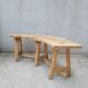 Vintage Curved Pine Bench