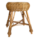 Vintage wicker stool, 1960