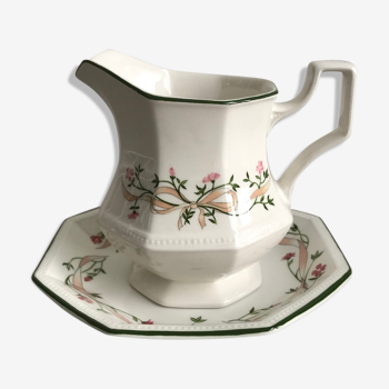 Johnson Brothers white English porcelain milk pot — Eternal Beau model