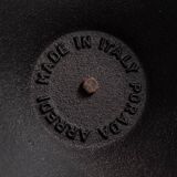 Porte-revues vintage années 80 en métal noir, design porada arredi