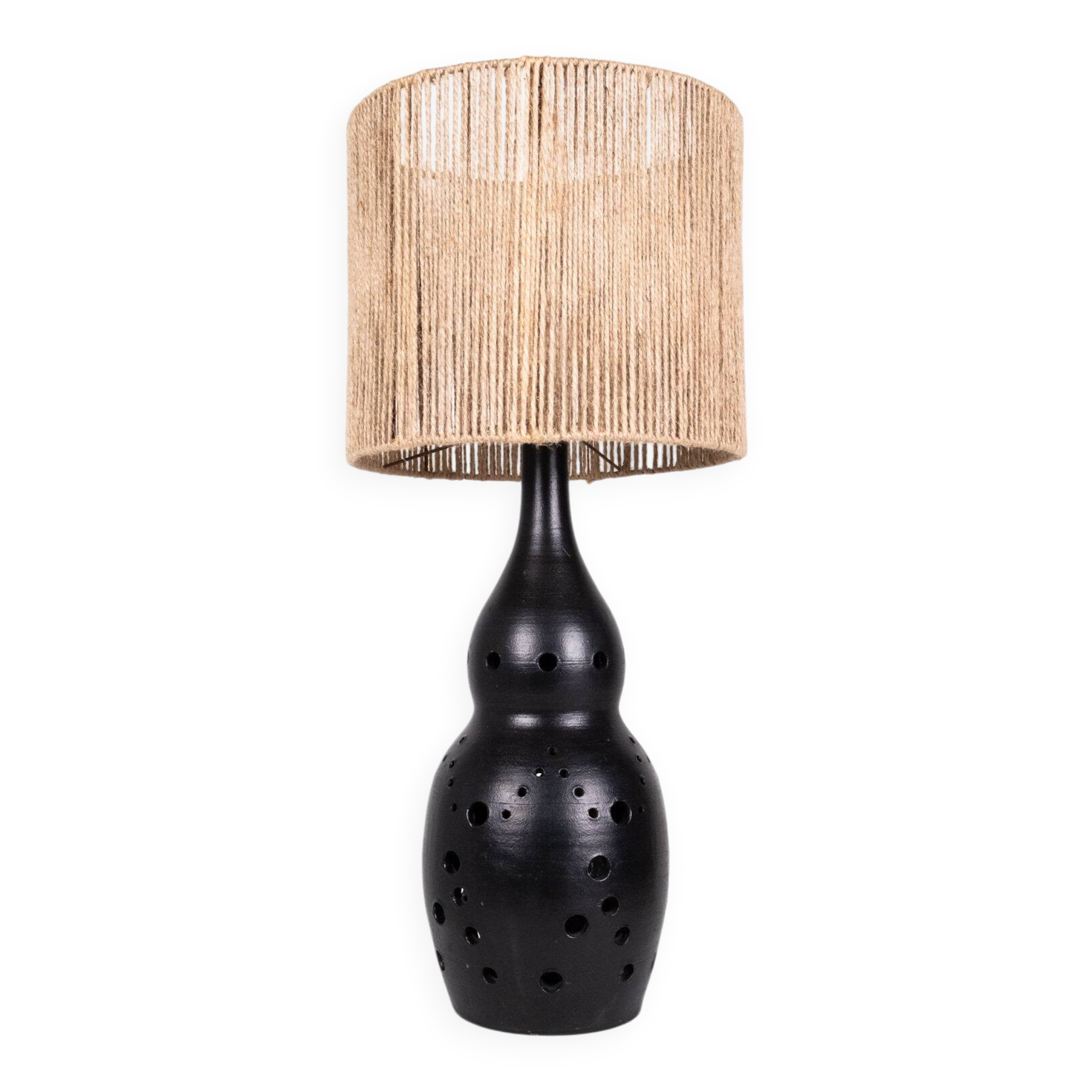 Belle lampe en céramique dans le goût de Georges Pelletier, France, 1970s