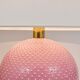 Pastel pink polka dot spherical table lamp, ceramic, brass, Studio Paf Milano, 1970.