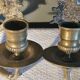 Pair of mirror sconces/candle holders in 19th-century bronze.