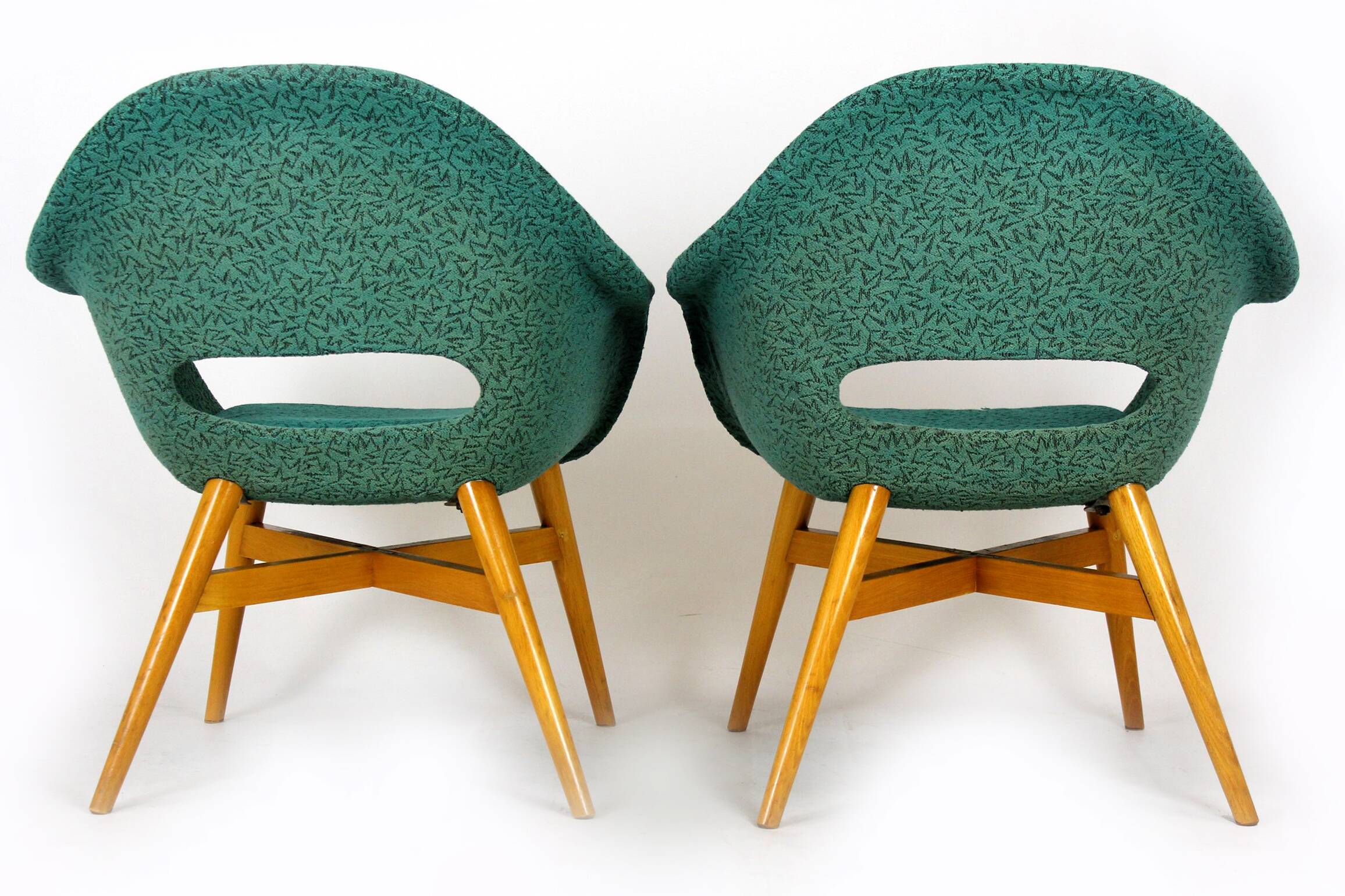 Fauteuils par Miroslav Navratil pour Tatra Nábytok, années 1960, ensemble de 2
