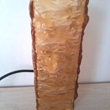 Amber molded glass wall lamp, 1960-70