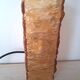 Amber molded glass wall lamp, 1960-70