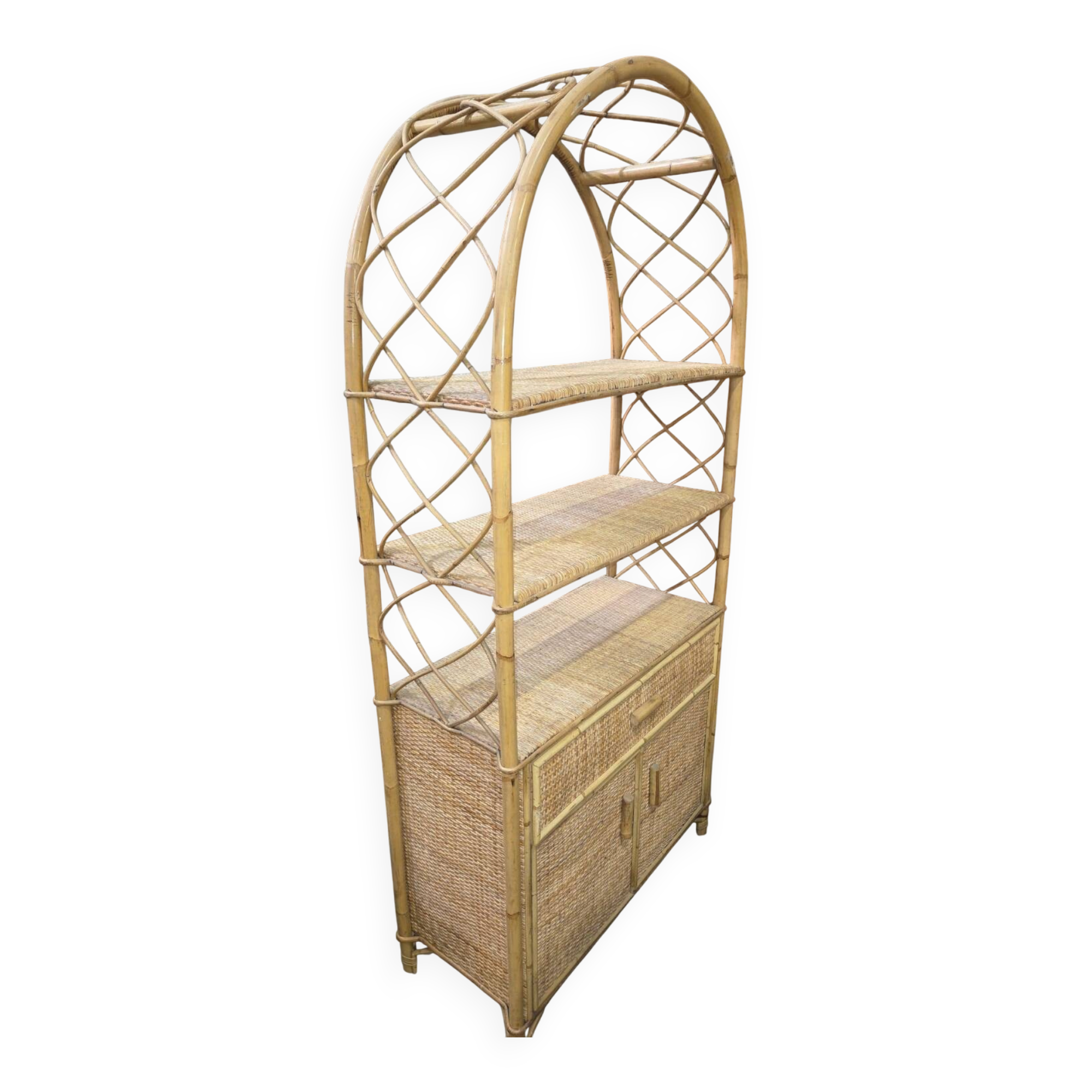 Rattan bookshelf