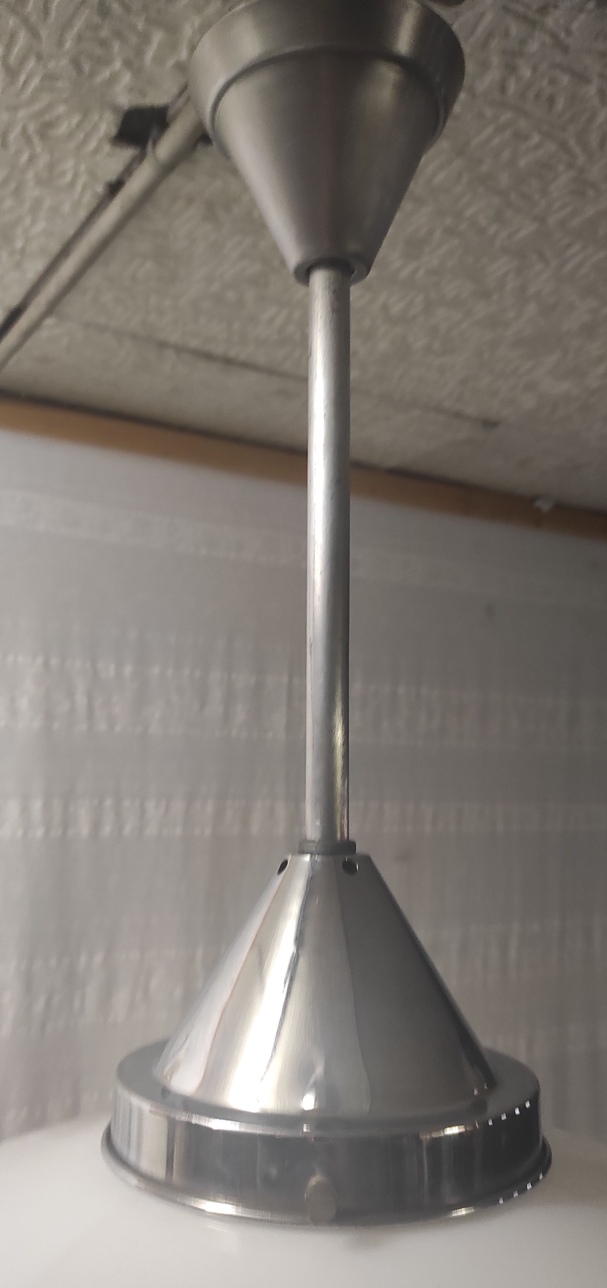 Industrial pendant lamp opaline Art Deco style – 50s/60s