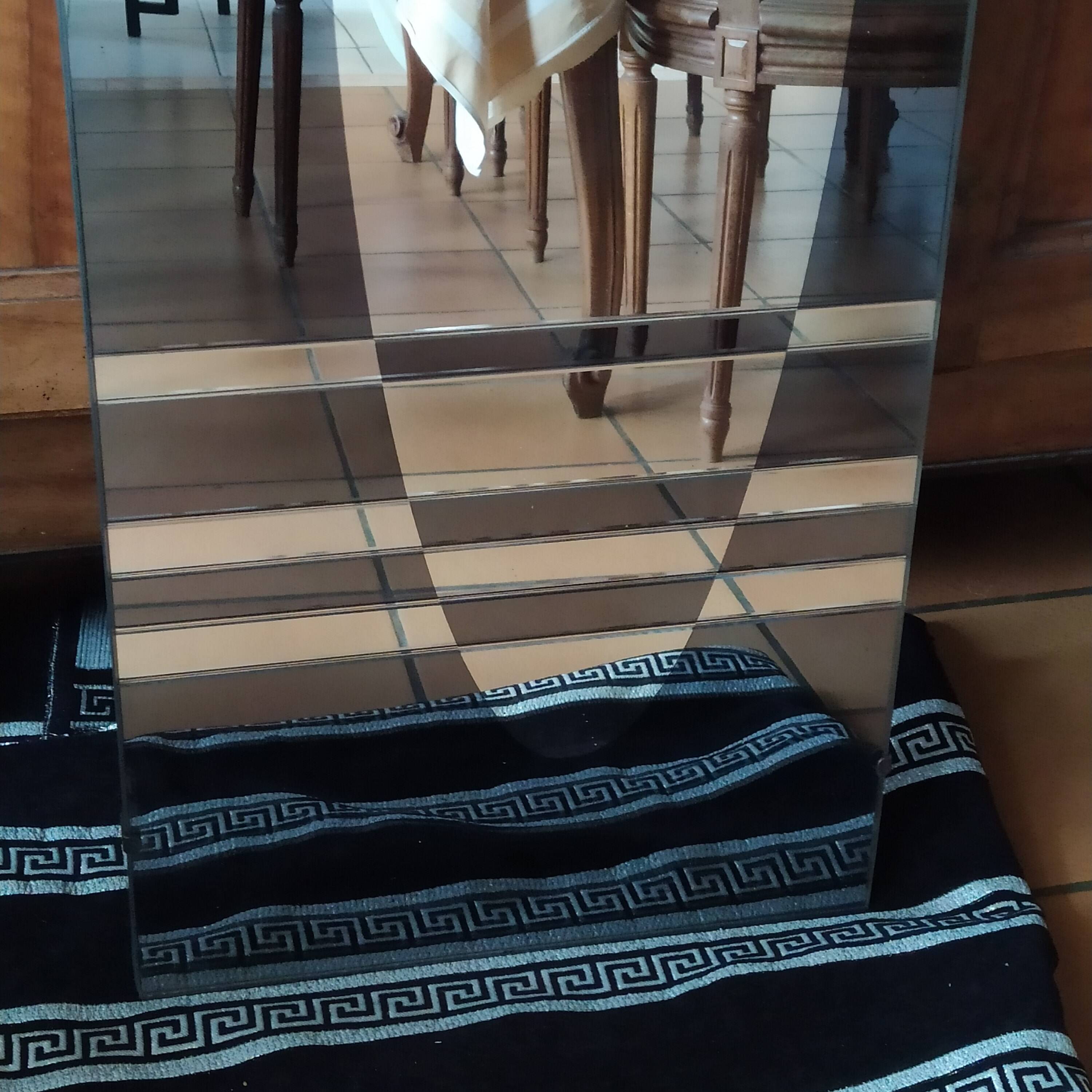 miroir XXL vintage 1960 designer Jacques Hitier pour Marly Frères