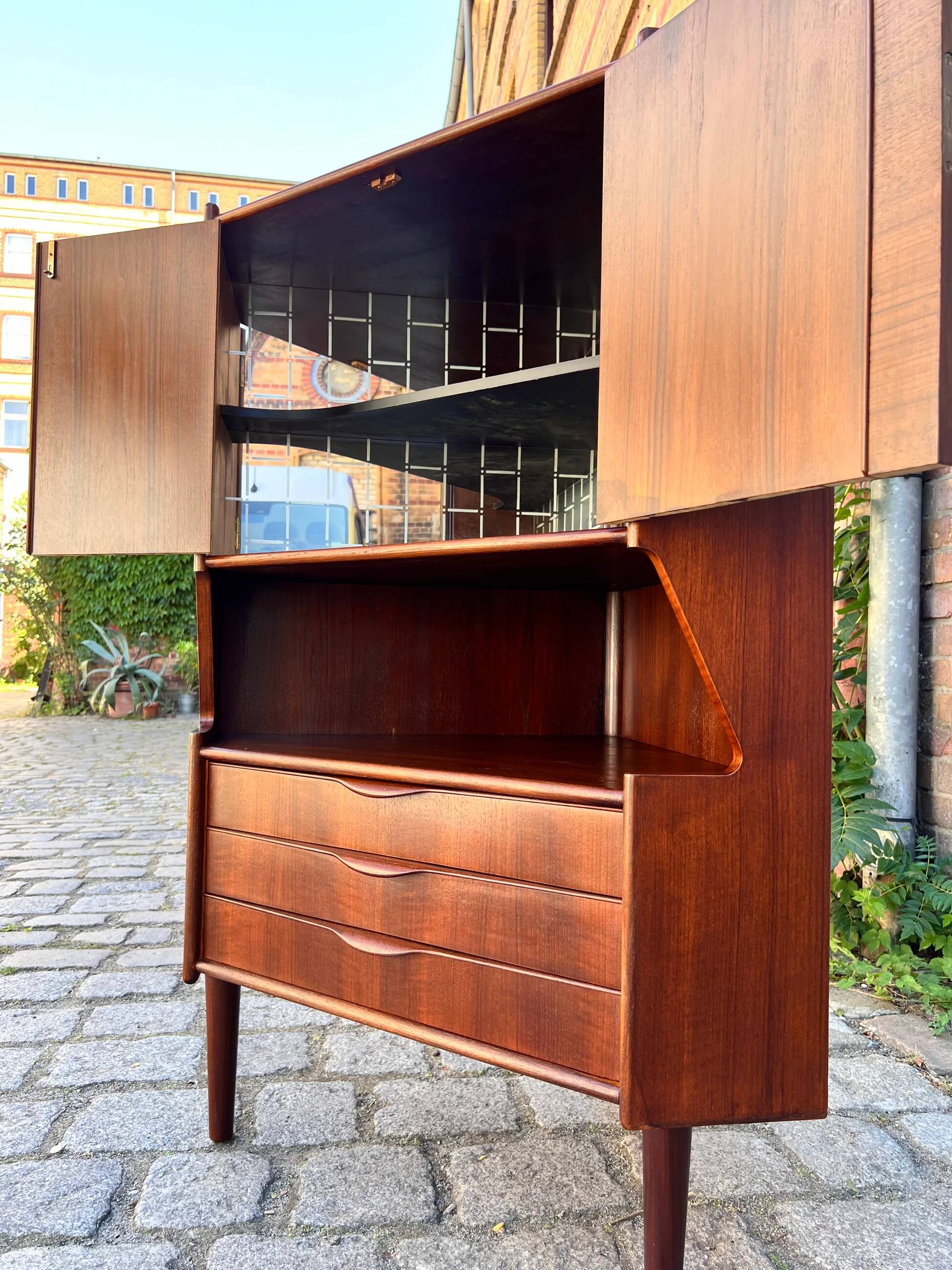 Teak Corner Cabinet by Omann Jun