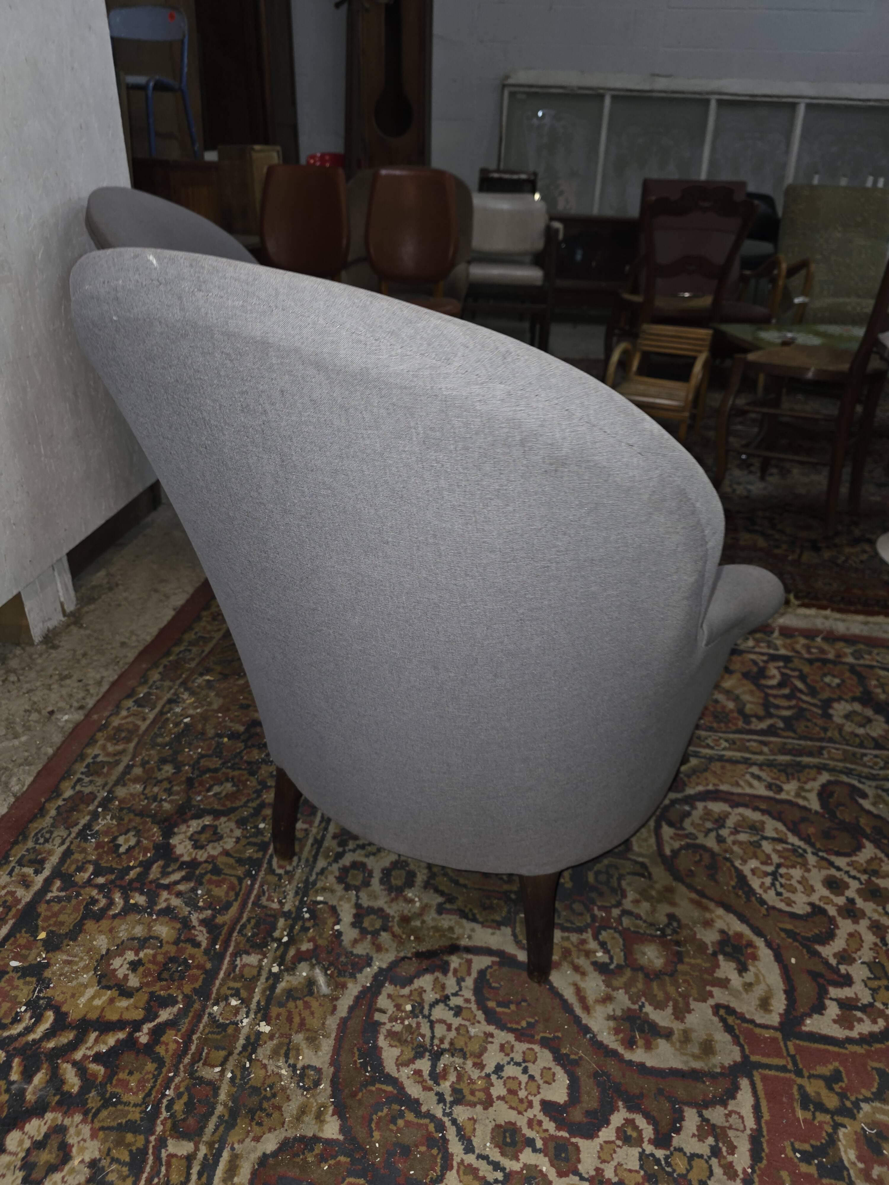 Paire de fauteuils crapaud Napoléon III