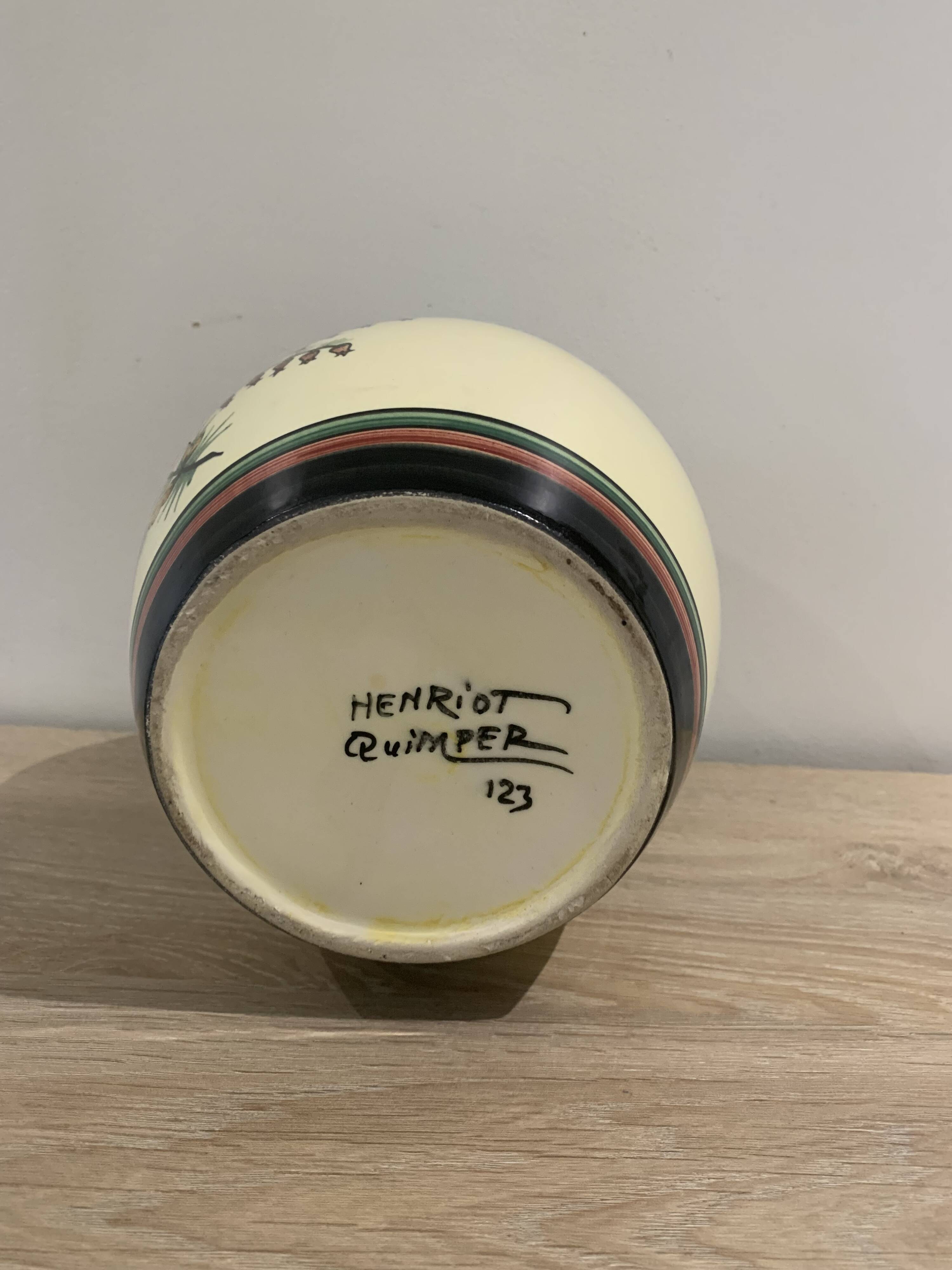 Henriot Quimper vase