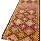 Turkish Handwoven Vintage Herki Kilim 100 cm x 380 cm