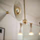 Mid-century italian asymmetrical ceiling lamp