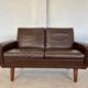 Vintage retro danish mid-century g. thams 2 person sofa in coco leather 60s