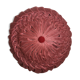 Coussin rond en velours plissé