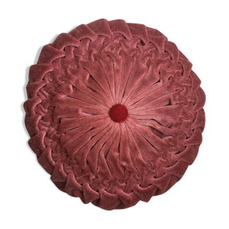 Round cushion in pleated Velvet