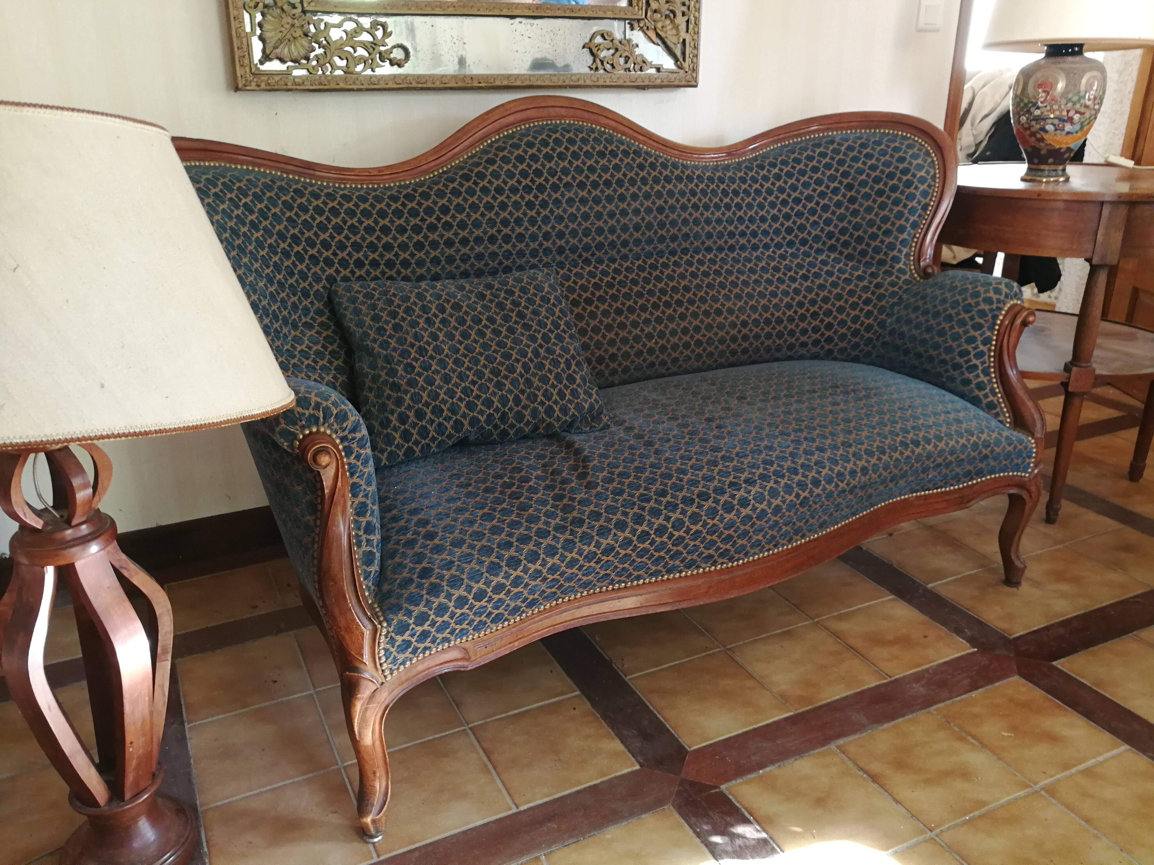 Banquette canapé vintage Louis Philippe