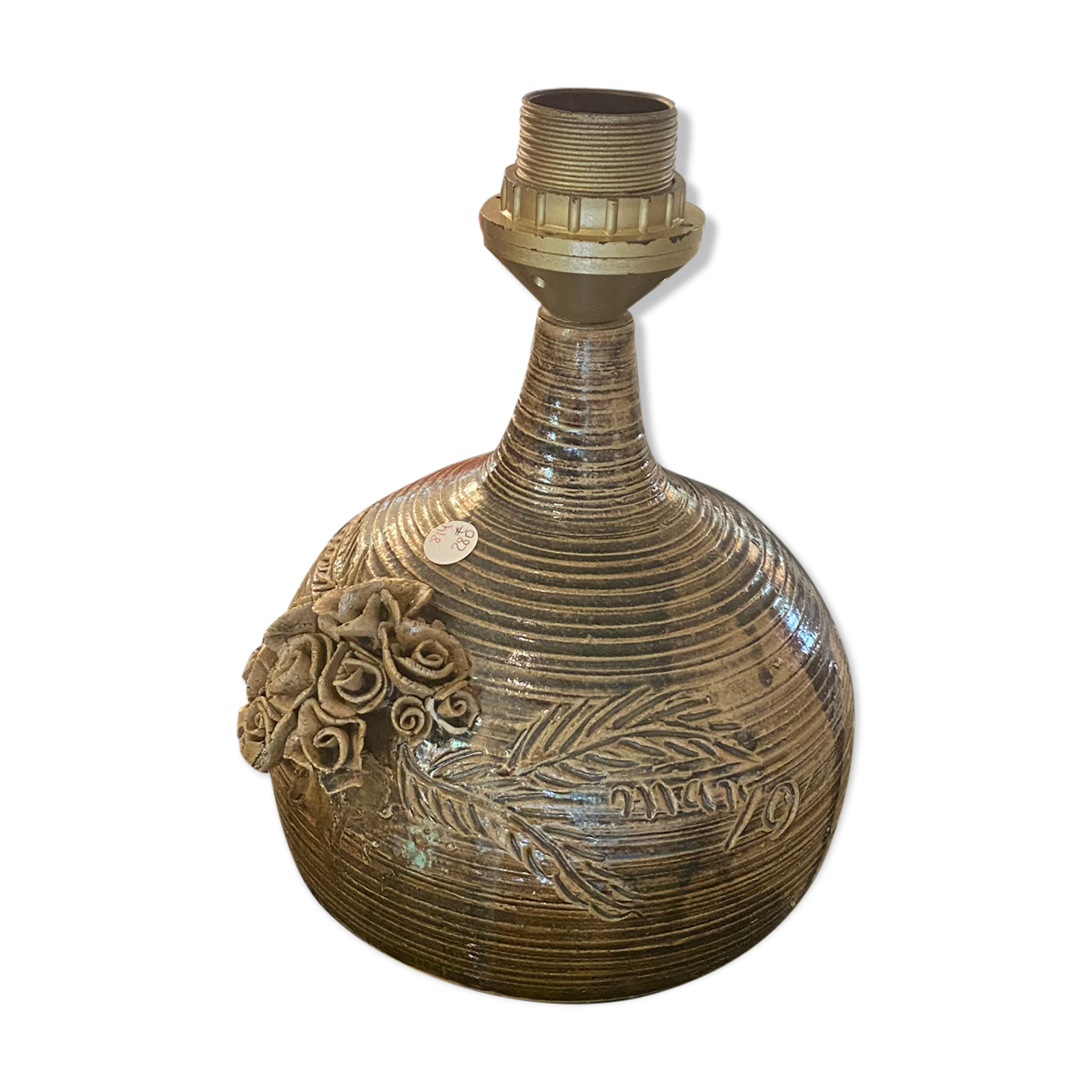 Pied de lampe en céramique vintage