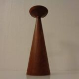 Large teak candleholder from Anri Form, Italy, 1960s.