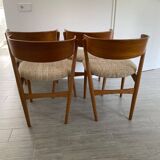 4 Helge Sibast dining chairs model 7, 1953