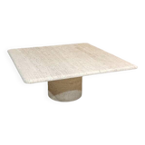 Table basse en travertin de P. A. Giusti et E. Di Rosa pour Up&Up, Italie