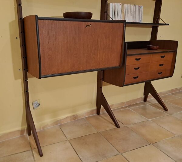 Meuble de rangement en teck Ergo de Luxe, Vintage Scandinave 1960s