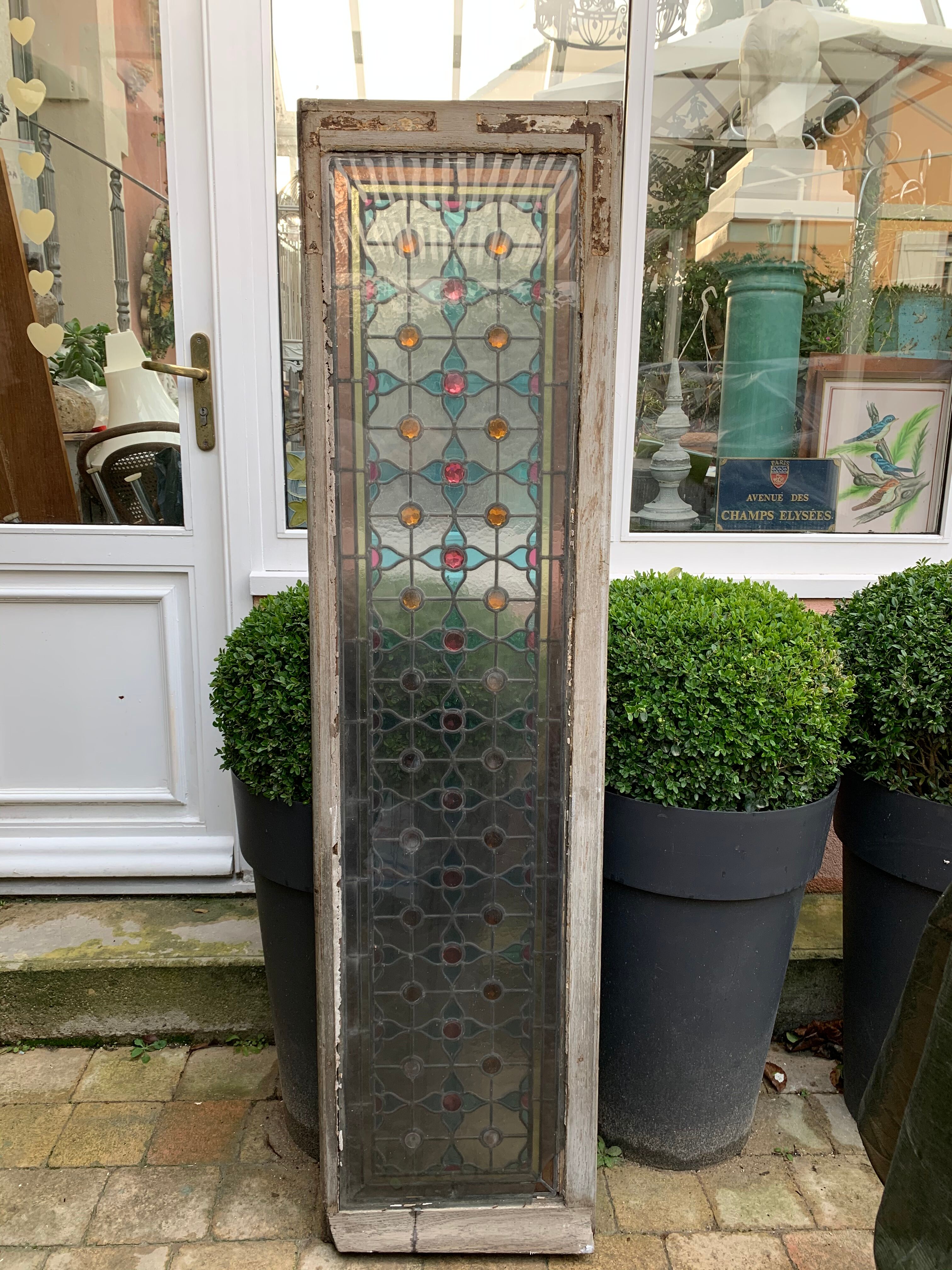 Cabochon stained glass 155x30