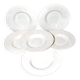 Wedgwood set of 6 pasta plates, Patrician garland, England