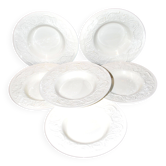 Wedgwood set of 6 pasta plates, Patrician garland, England