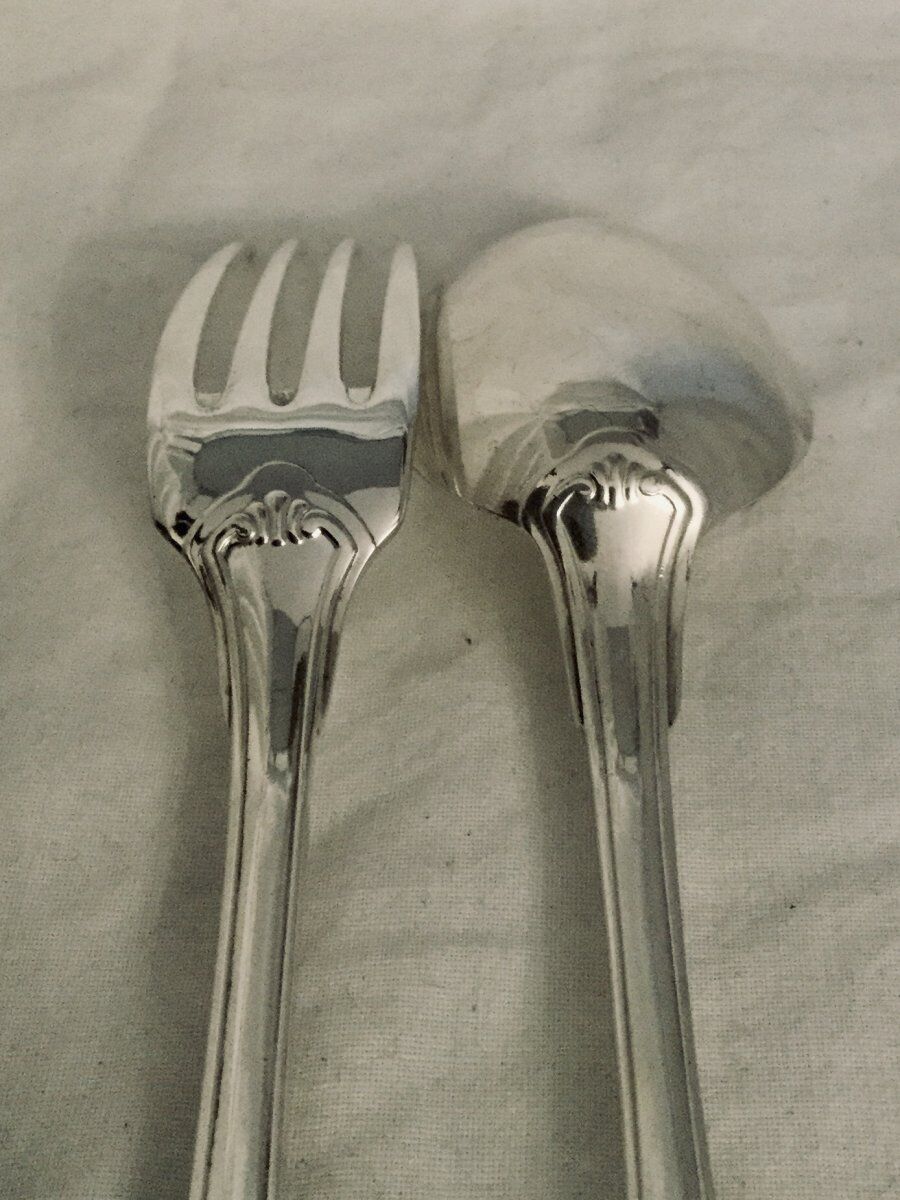 12 cutlery in entremets christofle vendôme