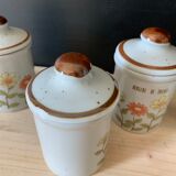 5 vintage spice pots