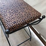 Vintage wrought iron stool