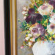 Mauve bouquet, oil on panel