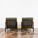 Pair of Restored Black B-7522 armchairs by Zenon Bączyk, 1960’s