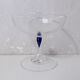 6 champagne glasses in Arques crystal Venice sapphire