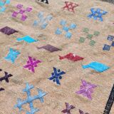 Bohemian beige Moroccan rug