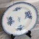 Antique hollow plate in Onnaing ironstone – Blue floral decoration