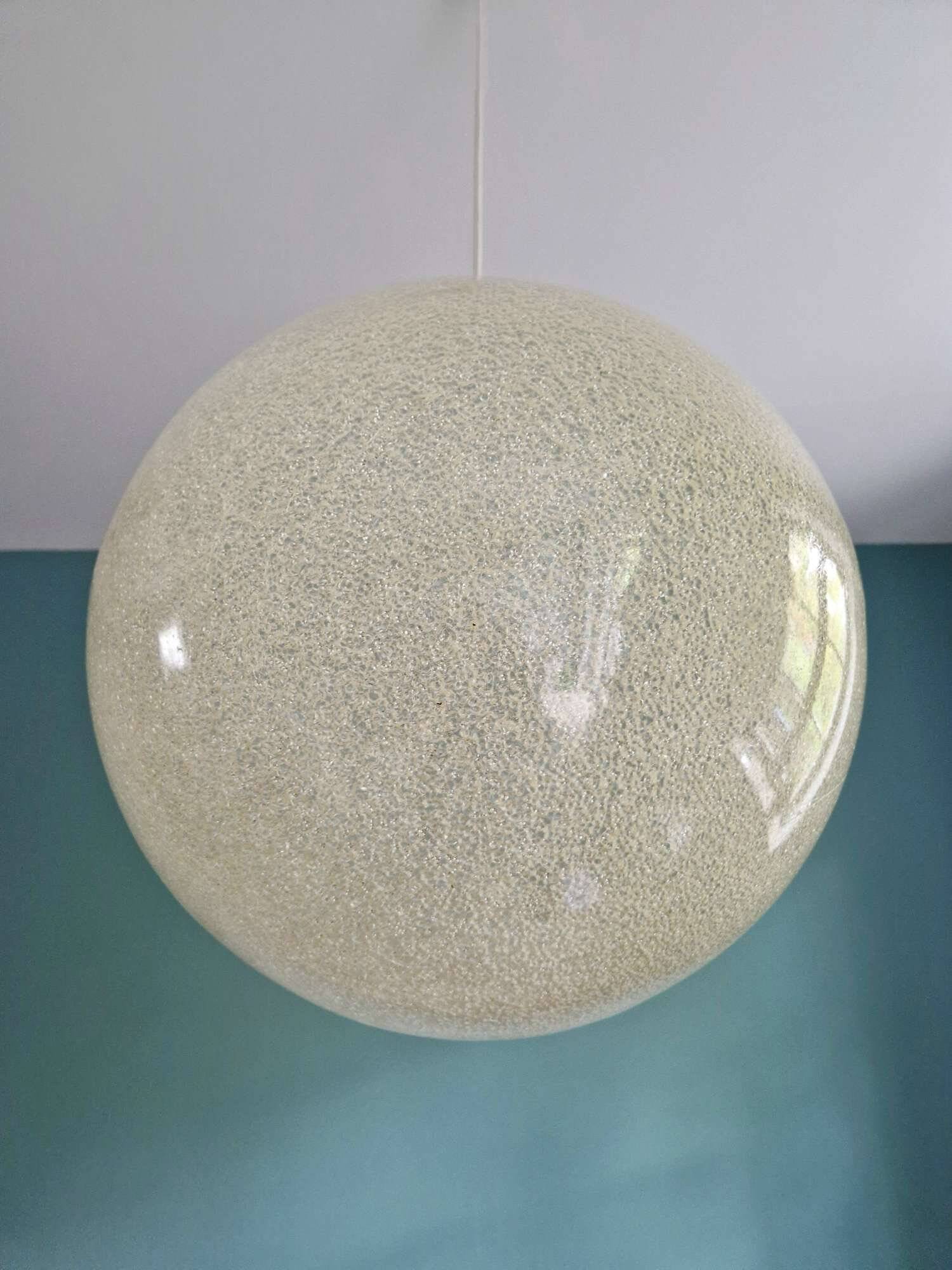 XXL spherical resin pendant light, 1960s